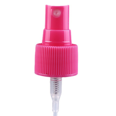 Pink Ribbed Mist Pump Sprayer 24mm Atomiser Spray Cap Dengan Tabung