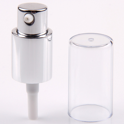 20/410 Pompa Krim Kosmetik Aluminium Silver Lotion Pump Dengan Penutup Penuh