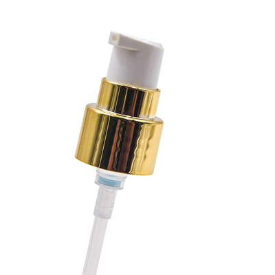 Pompa Tangan Kosmetik Polypropylene 20mm/410 Pompa Dispenser Emas