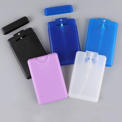 20Ml 30ML Sprayer Kartu Kredit Plastik Untuk Parfum Putih Hitam Merah Muda Biru