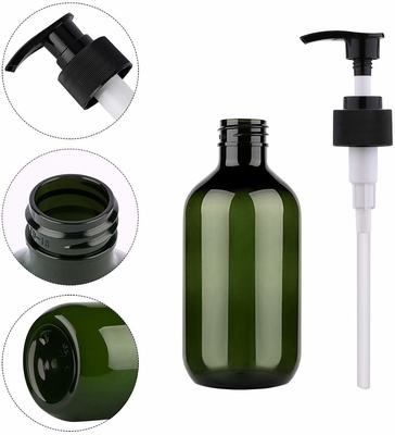 500ml Botol Lotion Plastik Botol Sampo Plastik Amber Dengan Pompa