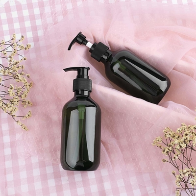 500ml Botol Lotion Plastik Botol Sampo Plastik Amber Dengan Pompa