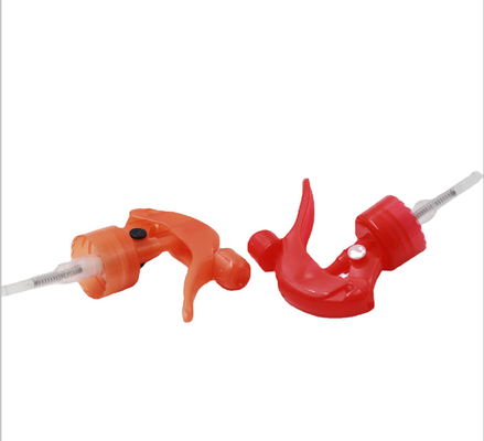Disinfektan 24MM 28MM Foaming Trigger Spray Head Oranye Merah