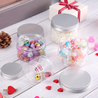 2.13 Inch Clear Plastic 4 Oz Kosmetik Jars Dengan Tutup Dengan Tutup Anti Bocor