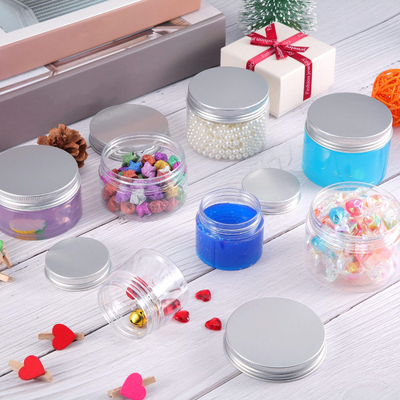 2.13 Inch Clear Plastic 4 Oz Kosmetik Jars Dengan Tutup Dengan Tutup Anti Bocor