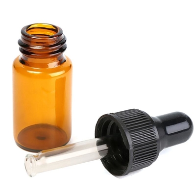 5ml Botol Minyak Esensial Botol Penetes Kaca Kecil Coklat
