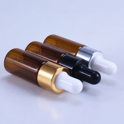 Kosmetik 10ml 15ml 20ml Botol Penetes Kaca Coklat Untuk Minyak Atsiri