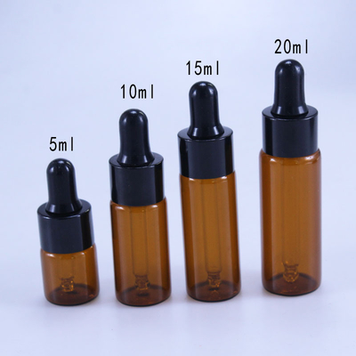 Kosmetik 10ml 15ml 20ml Botol Penetes Kaca Coklat Untuk Minyak Atsiri