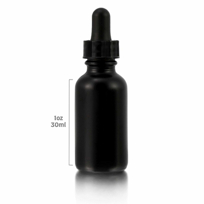 Kosmetik 30ml Botol Kaca Mata Hitam Dengan Penetes Non Tumpahan