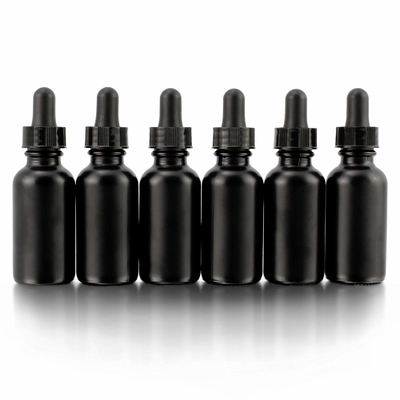 Kosmetik 30ml Botol Kaca Mata Hitam Dengan Penetes Non Tumpahan