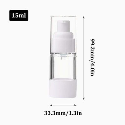 Plastik PP 15ml Putih Botol Pompa Pengap Kemasan Kosmetik