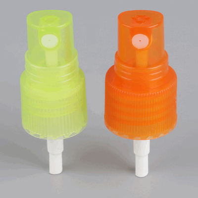 Pompa Semprot Kabut Plastik Oranye Hijau 24mm Untuk Botol PET