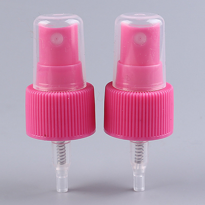 Pink Ribbed Mist Pump Sprayer 24mm Atomiser Spray Cap Dengan Tabung