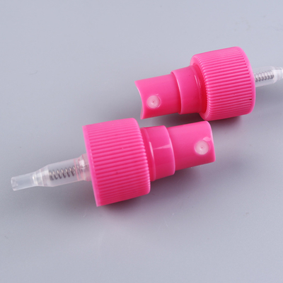 Pink Ribbed Mist Pump Sprayer 24mm Atomiser Spray Cap Dengan Tabung