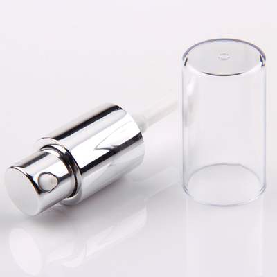 20/410 Pompa Krim Kosmetik Aluminium Silver Lotion Pump Dengan Penutup Penuh