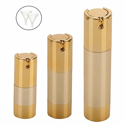 Botol Pompa Pengap Emas Kecil Teknis UV 15ml 30ml 50ml
