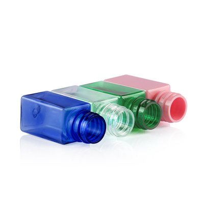 10ML Botol Lotion Plastik Kosong Dengan Pompa Hijau Transparan Biru Merah Muda
