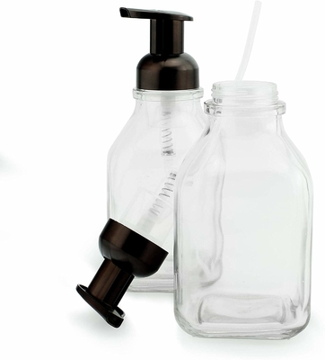 Botol Pompa Lotion LinDeer Black PET 500ml Transparan