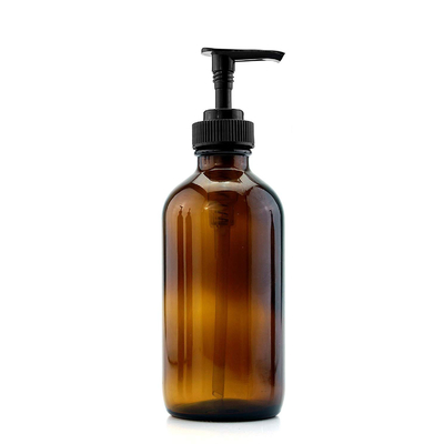 Botol Lotion Plastik PET Brown 500ml Dengan Pompa Hitam 28MM