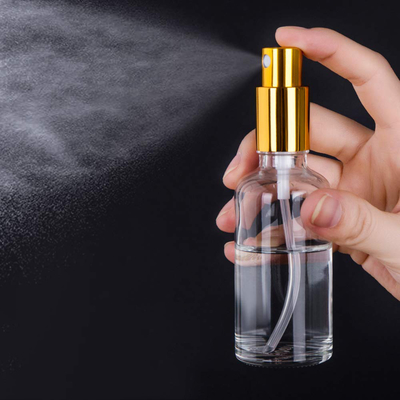 Botol Semprot Kabut Halus Aluminium Anodized 50ml Dispenser Pompa Kaca