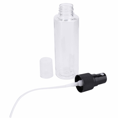 Toples Kosmetik 100ml Plastik PET Transparan Dengan Pompa 24mm
